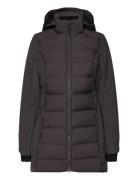 Woman Parka Light Hybrid Softshell Topattu Pitkä Takki Brown CMP