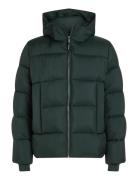 Hooded Quilt Puffer Mw Villakangastakki Pitkä Takki Green Calvin Klein