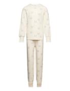 Bamboo Two Piece Pyjamas Pyjamasetti Pyjama Beige Geggamoja