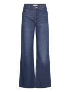 Danila Wideleg High-Rise Jeans Bottoms Jeans Wide Blue Mango