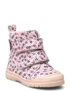 Boots - Flat - With Velcro Talvikengät Tarroilla Pink ANGULUS