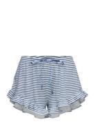 Short Velours Ruffle Stripe Hipsterit Alushousut Alusvaatteet Blue Hun...