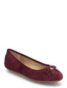 Jayna Suede Driver Flat Ballerinat Burgundy Lauren Ralph Lauren