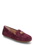 Barnsbury Suede Loafer Loaferit Matalat Kengät Burgundy Lauren Ralph L...