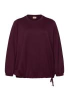 Wa-Sabina Tops Sweat-shirts & Hoodies Sweat-shirts Burgundy Wasabiconc...