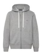 Essential Fleece Zip Through Tops Sweat-shirts & Hoodies Hoodies Grey ...