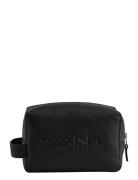 Leather Wash Bag Toilettilaukut Black GANT