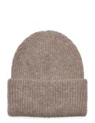 Rib Beanie Accessories Headwear Beanies Beige Gina Tricot