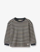 T-Shirt L/S Frans Tops T-shirts Long-sleeved T-shirts Navy Wheat