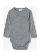 Wool Body L/S Lucca Bodies Long-sleeved Grey Wheat