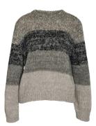 Nmnanna L/S O-Neck Knit Fwd Tops Knitwear Jumpers Grey NOISY MAY