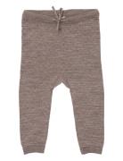 Merino Pants W. Hole Pattern Bottoms Sweatpants Brown Copenhagen Color...