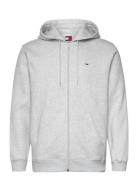 Tjm Reg S Flag Zip Thru Tops Sweat-shirts & Hoodies Hoodies Grey Tommy...