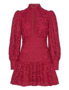 Remy Lace Dress Lyhyt Mekko Red Bardot