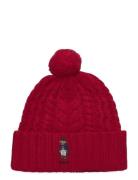 Polo Bear Cable Pom-Pom Beanie Accessories Headwear Beanies Red Polo R...