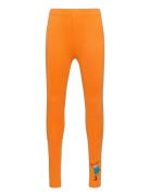 Pippi Leggings Bottoms Leggings Orange Pippi Langstrømpe