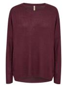 Sc-Biara Tops Knitwear Jumpers Burgundy Soyaconcept