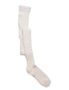 Cable Knitted Stockings Offwhite Sukkahousut Cream Geggamoja