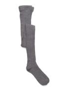 Cable Knitted Stockings Grey Melange Sukkahousut Grey Geggamoja