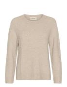 Crpumpkin Knit Pullover Tops Knitwear Jumpers Beige Cream