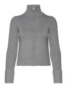 Zip Cardigan Tops Knitwear Cardigans Grey Weekday