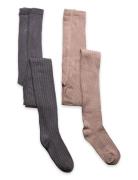 Stocking - Rib Sukkahousut Brown Minymo