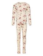 Tnholiday Nightset Pyjamasetti Pyjama Beige The New