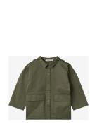 Karl Johan Shacket Tops Shirts Long-sleeved Shirts Green Fliink