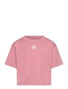 Kt-S/S Knit Top Sport T-shirts Short-sleeved Pink Converse