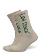 Brody Rib Socks 2-Pack Underwear Socks Regular Socks Beige Les Deux