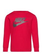 Ls-L/S Tee Tops T-shirts Long-sleeved T-shirts Red Nike