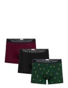 Classic Stretch-Cotton Trunk 3-Pack Bokserit Green Polo Ralph Lauren U...