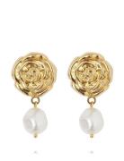 Rosita Pearl Earrings Gold Korvakoru Korut Gold Caroline Svedbom