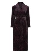 Lrl L/S Shawl Collar Long Robe Aamutakki Burgundy Lauren Ralph Lauren ...