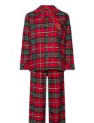 Lrl L/S Notch Collar Long Pant Pj Set Pyjama Red Lauren Ralph Lauren H...