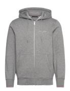 Small Tommy Logo Zip Hdd Tops Sweat-shirts & Hoodies Hoodies Grey Tomm...
