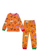 Cirkus Pippi Pyjamas Pyjamasetti Pyjama Orange Martinex