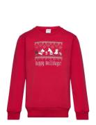 Happy Holidays Tröja Tops Knitwear Pullovers Red MUMIN