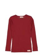 Plain Tee Ls Tops T-shirts Long-sleeved T-shirts Red MarMar Copenhagen