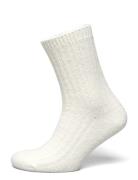 Sock Heavy Wool Rib Lingerie Socks Regular Socks White Lindex