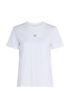 Woven Label Regular Jersey Tee Tops T-shirts & Tops Short-sleeved Whit...