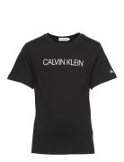 Institutional T-Shirt Tops T-shirts Short-sleeved Black Calvin Klein