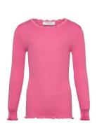 Rkbeatha Ls Lace Top Tops T-shirts Long-sleeved T-shirts Pink Rosemund...