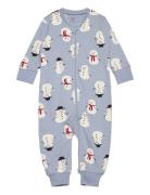 Pyjamas Snowman Pyjama Sie Jumpsuit Haalari Blue Lindex