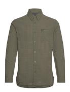 Grid Check Shirt Tops Shirts Casual Green Fred Perry