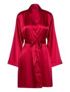 Satin Kimono Aamutakki Red Hunkemöller