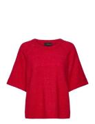 Cmibra-Raglan-Pullover Tops Knitwear Jumpers Red Copenhagen Muse