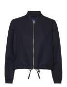 D2. Linen Blend Blouson Jacket Bombertakki Navy GANT