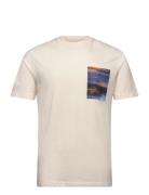 Photo Print T-Shirt Tops T-shirts Short-sleeved Cream Tom Tailor