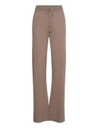 Fine Knit Flared Pants Bottoms Trousers Flared Beige Davida Cashmere